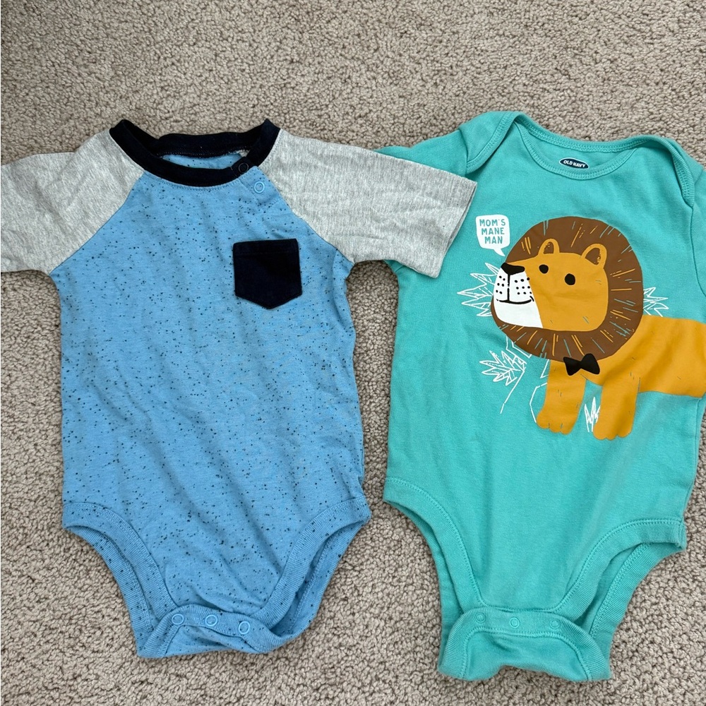 Blue and Green Kids One Pieces Set